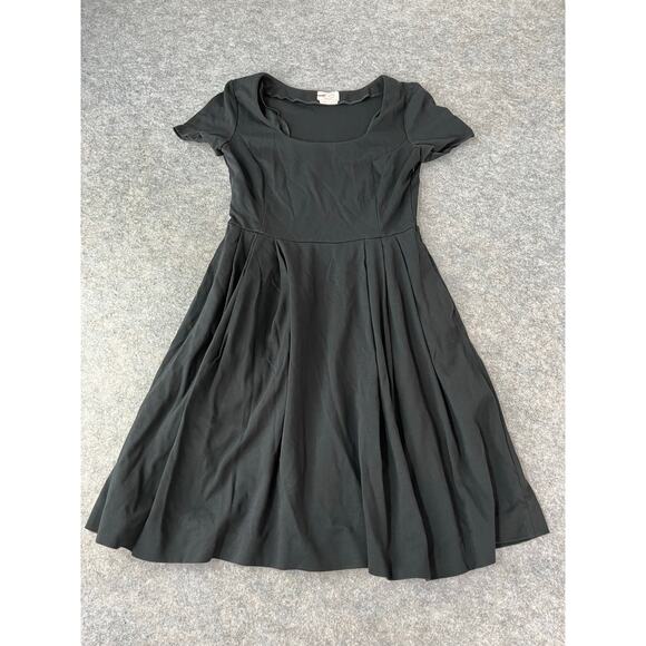 Prada Women's Black Knee Length Fit & Flare Side Zip Dress Size EU 46/US 12 - Picture 1 of 9